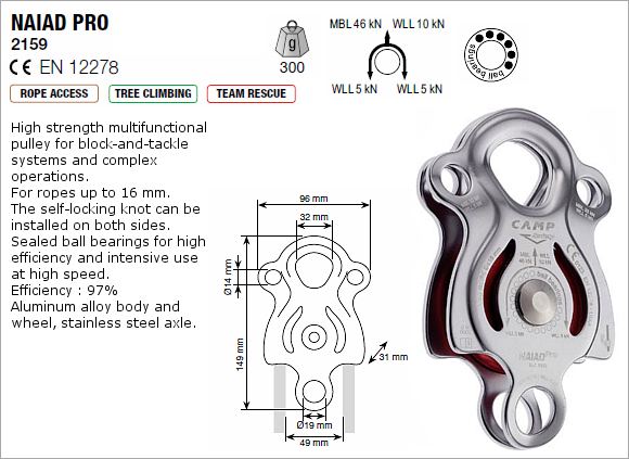 CAMP 2159  - Naiad Pro Pulley