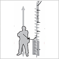 PROTEKT AC 520  - Permanent Ladder with Vertical Anchorage Rail System